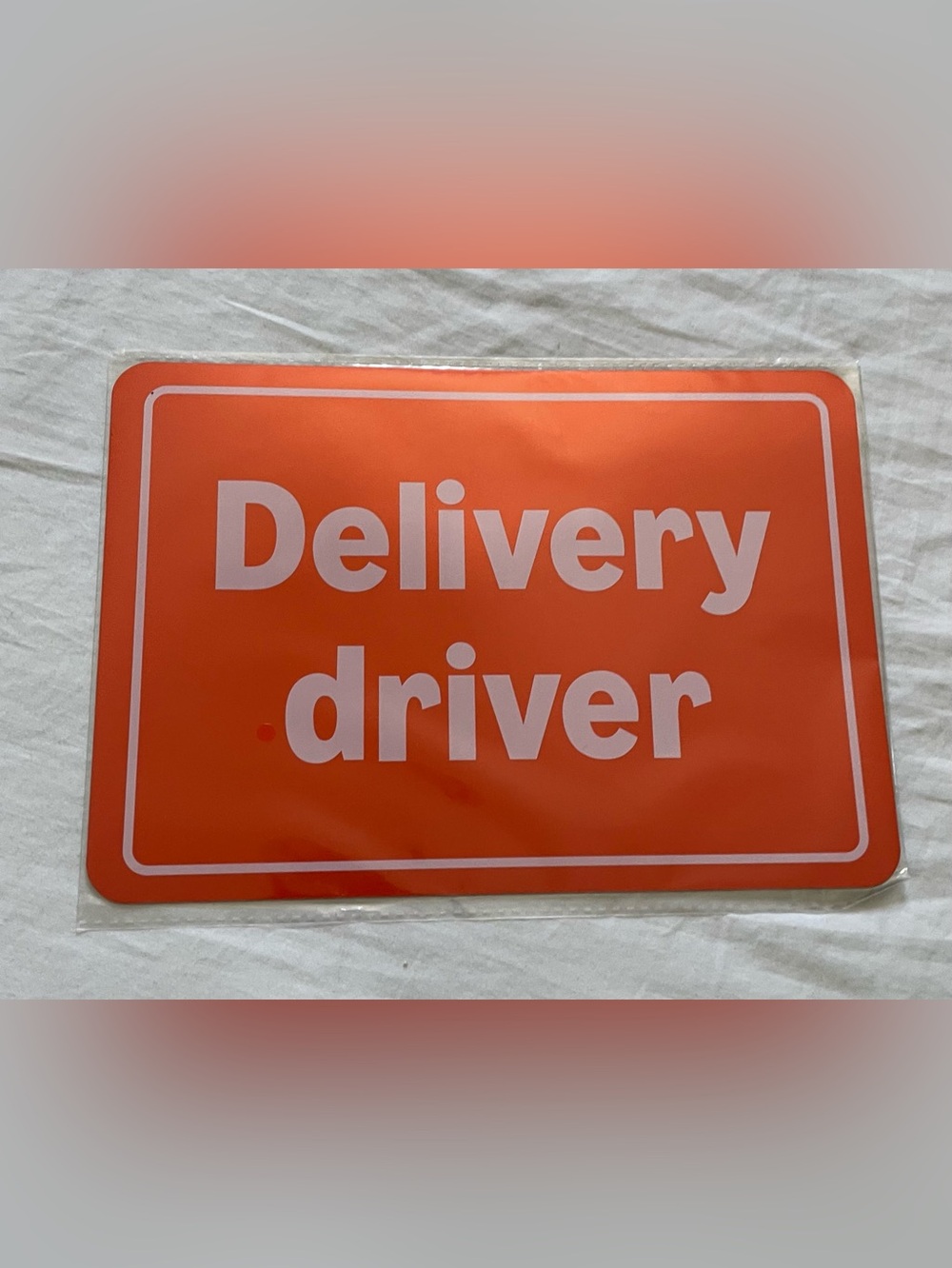 Bright Orange "Delivery Driver" Magnet Sign